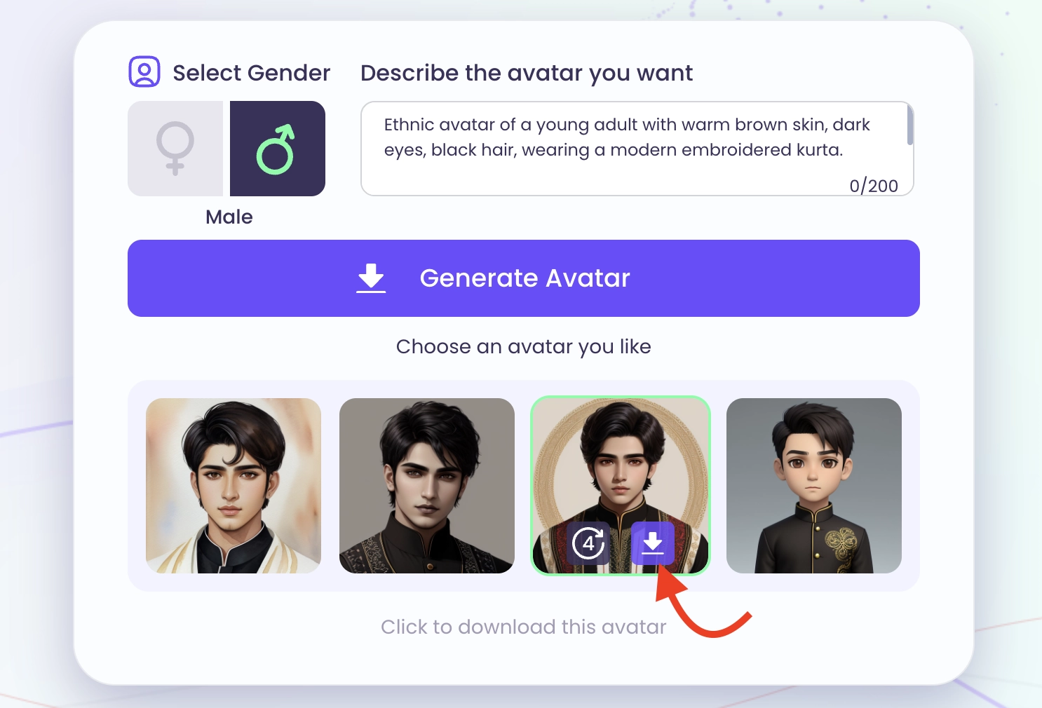 Download the Ethnic Avatar