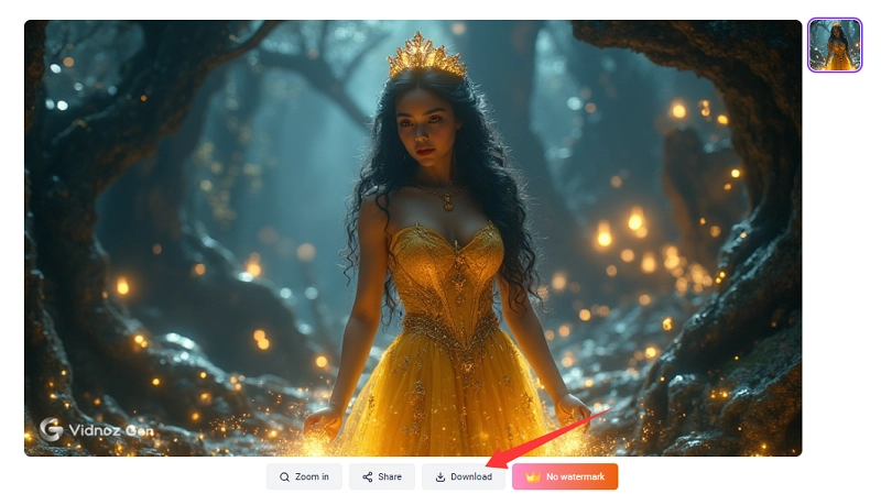 Download the Generated AI Snow White Image