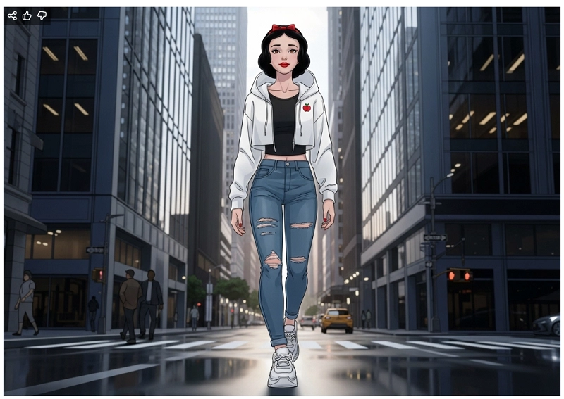 Download to Save AI Snow White Image to Device