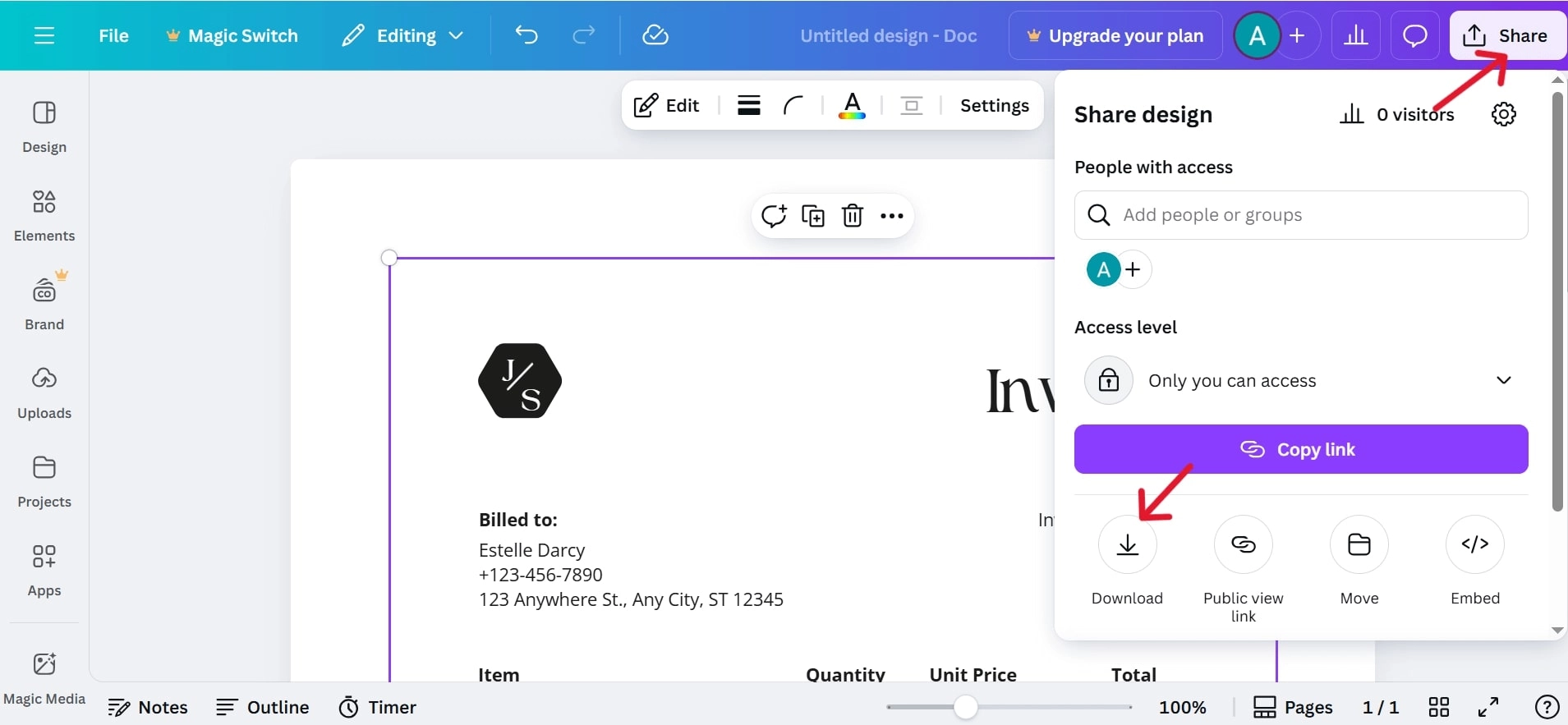 Download Your Invoice