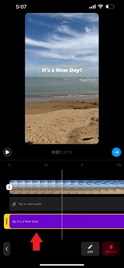 Drag Text to Follow Your Instagram Video