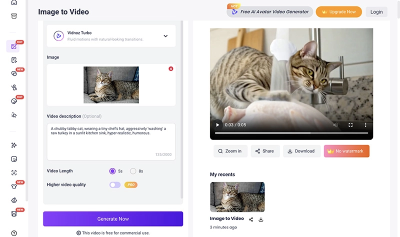 Dreamina AI Vidnoz Create Video