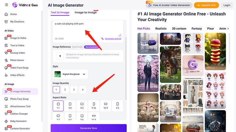 Dreamina AI Vidnoz Text to Image
