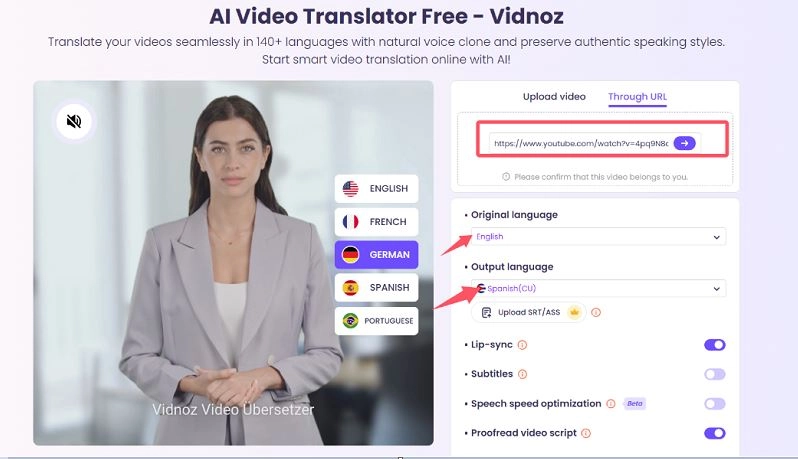 Dub YouTube Videos with Matched Speed and Lip Sync - Step 2