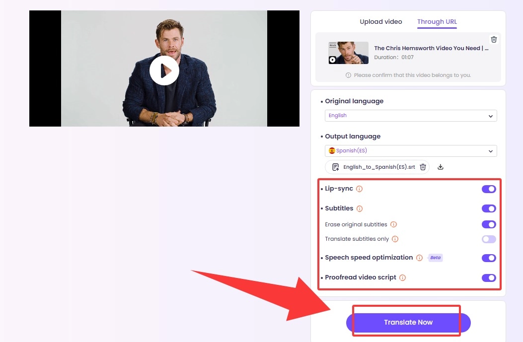 Dub YouTube Videos with Matched Speed and Lip Sync - Step 3