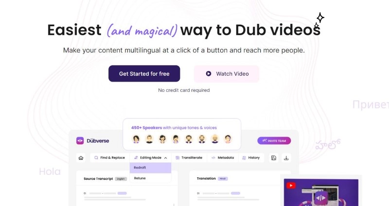 Dubverse Easiest Way of AI Dubbing