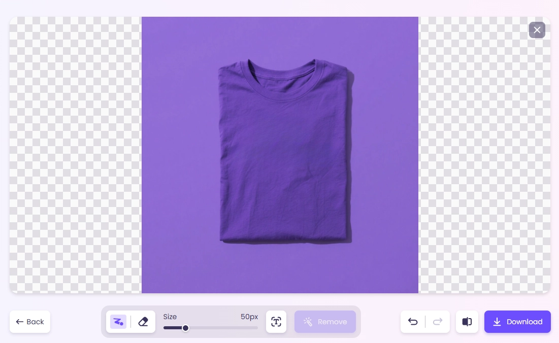 Dwonload Vidnoz AI Image Remover Result