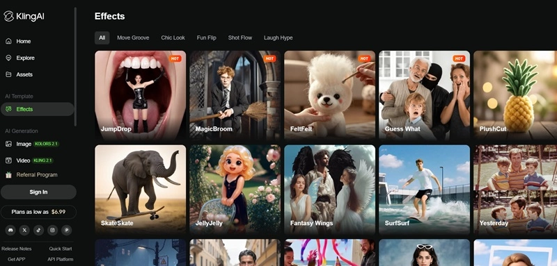 Dynamic Photo Filter Kling AI Filters