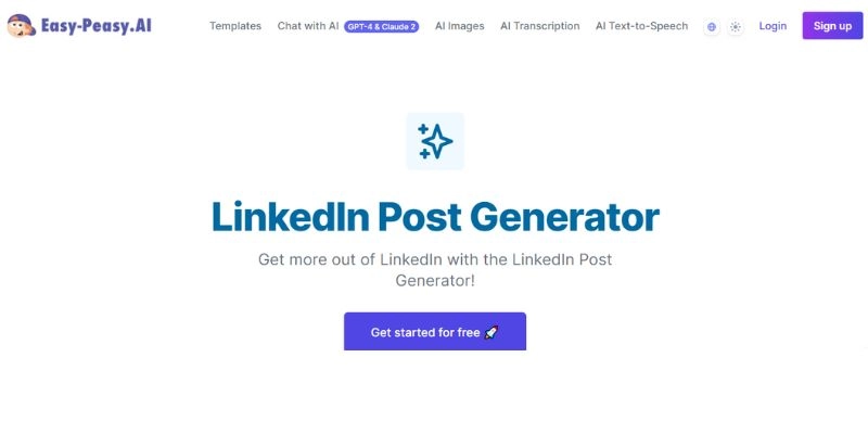 EasyPeasyAI LinkedIn Post Creator