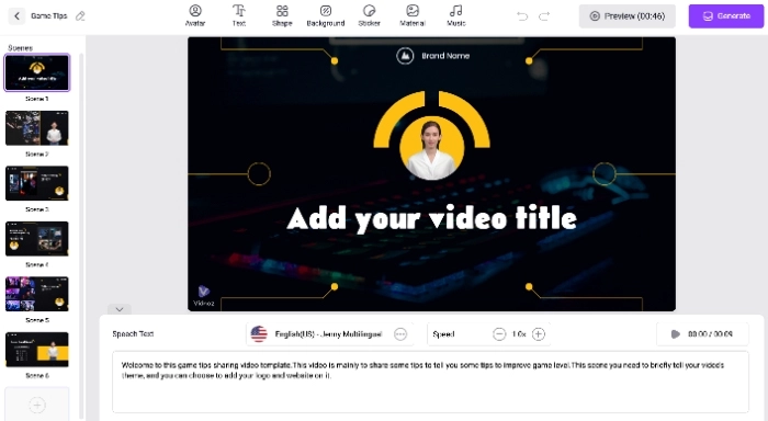 Edit a Social Media Video with Vidnoz AI