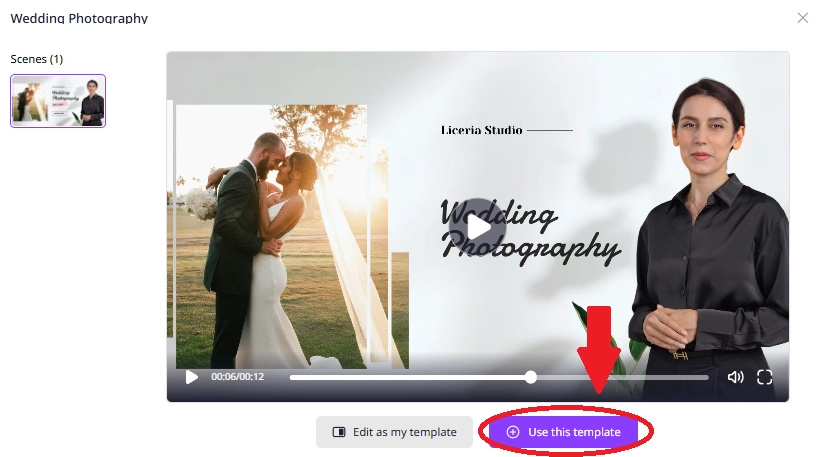 Edit a Wedding Video Template