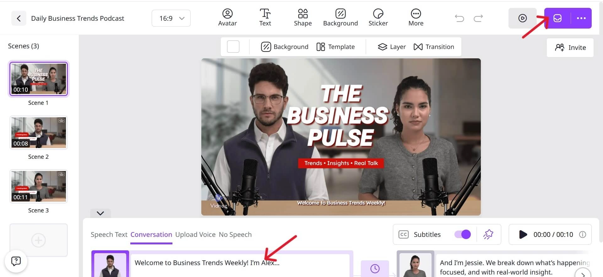 Edit and Generate the Business Video