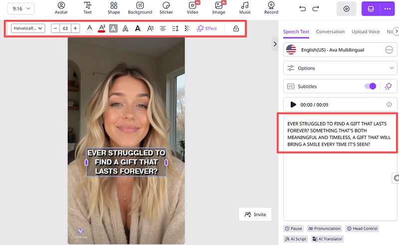 Edit Script for AI Influencer Video