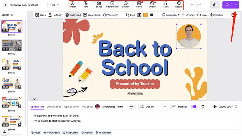 Edit Video in Vidnoz Subtitle Generator No Watermark