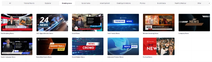 Editable Video Templates Breaking News