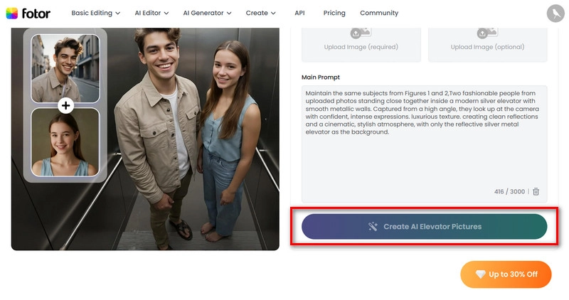 Elevator AI Fotor Generate