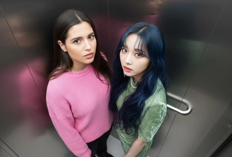 Elevator AI Romantic Couple Elevator Photo