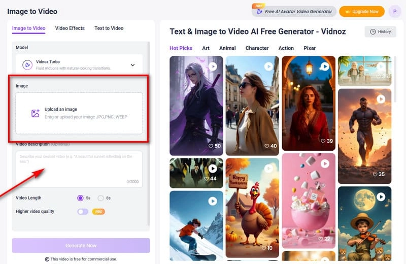 Elevator AI Vidnoz Upload