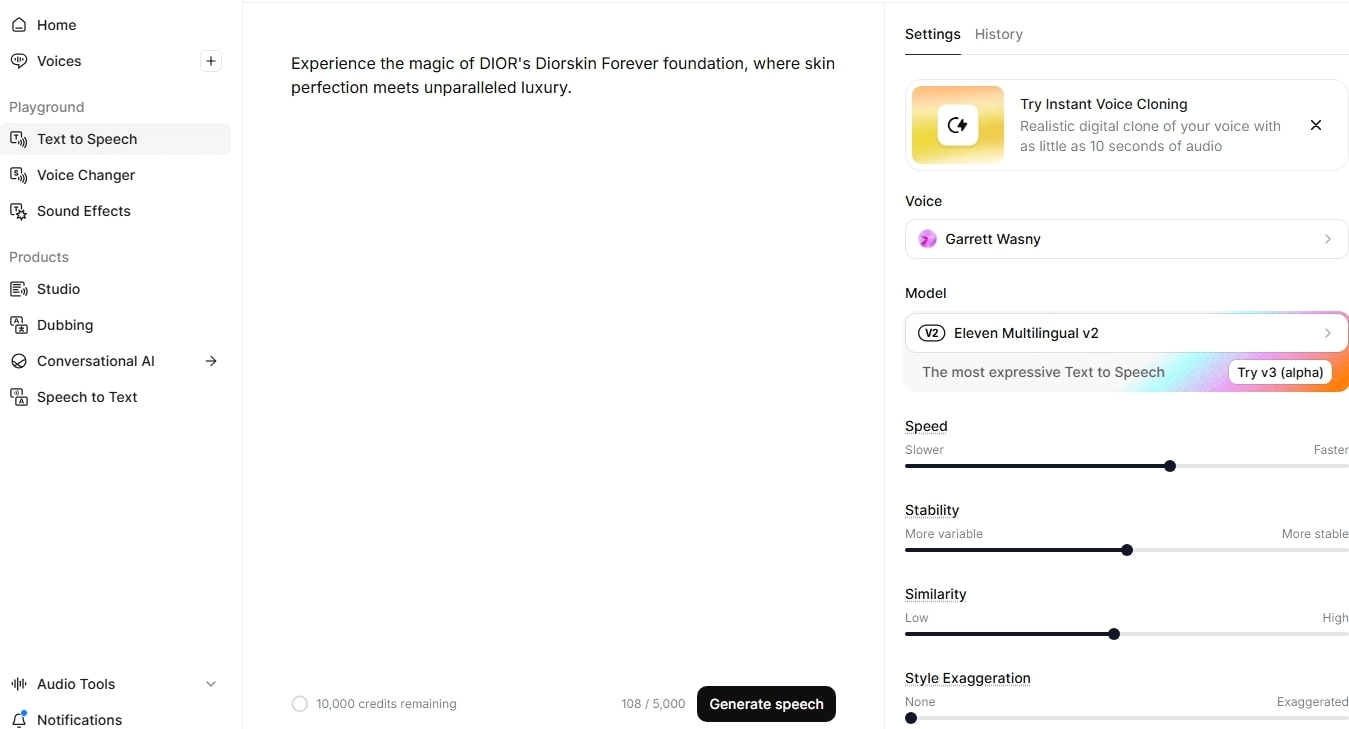 Elevenlabs Ad Voice Based on Real Human