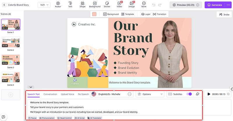 Enter Script for Your Brand Video