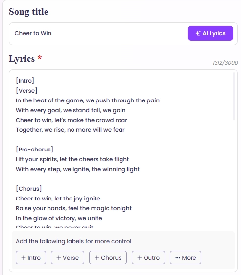 Enter the Cheer Music Song Title