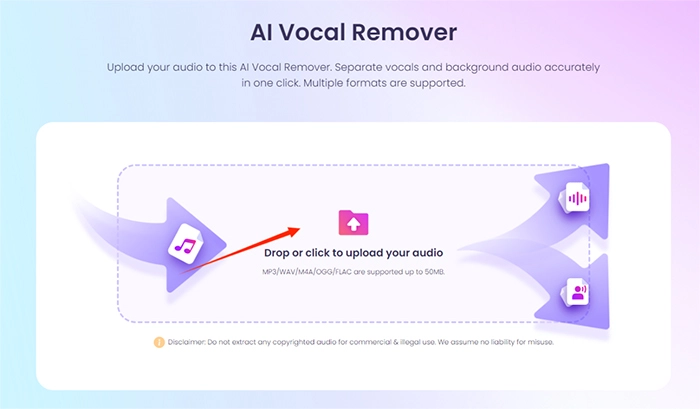Enter the Vidnoz AI Vocal Remover