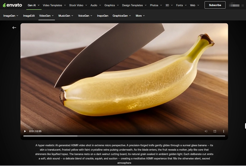 Envato AI ASMR Video Generator