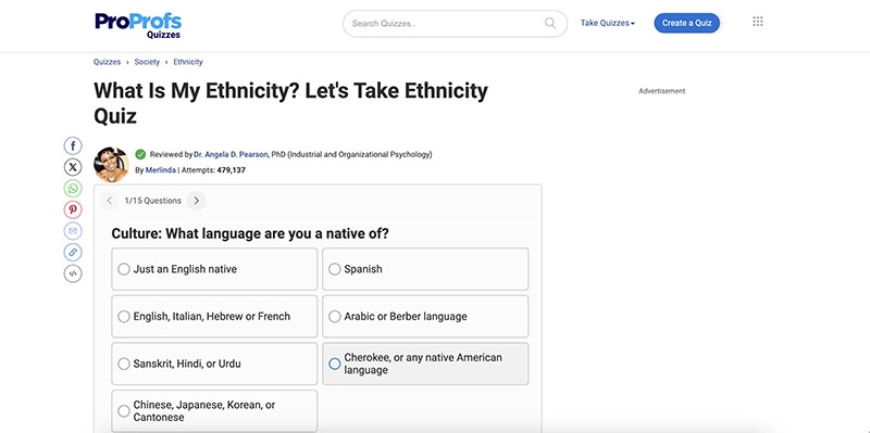 Ethnicity Guesser ProProfs
