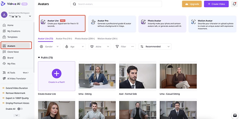 Ethnicity Guesser Vidnoz Avatar Lite