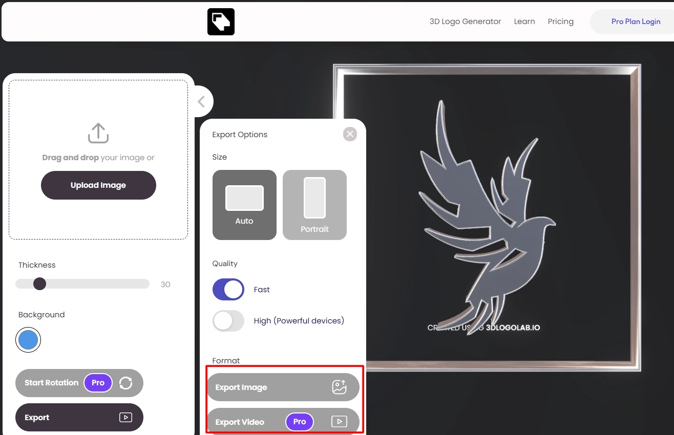 Export Your Animated Logo