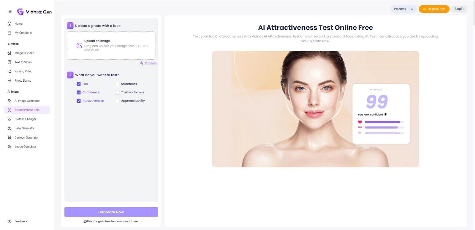 Face Blindness Test Vidnoz Attractiveness