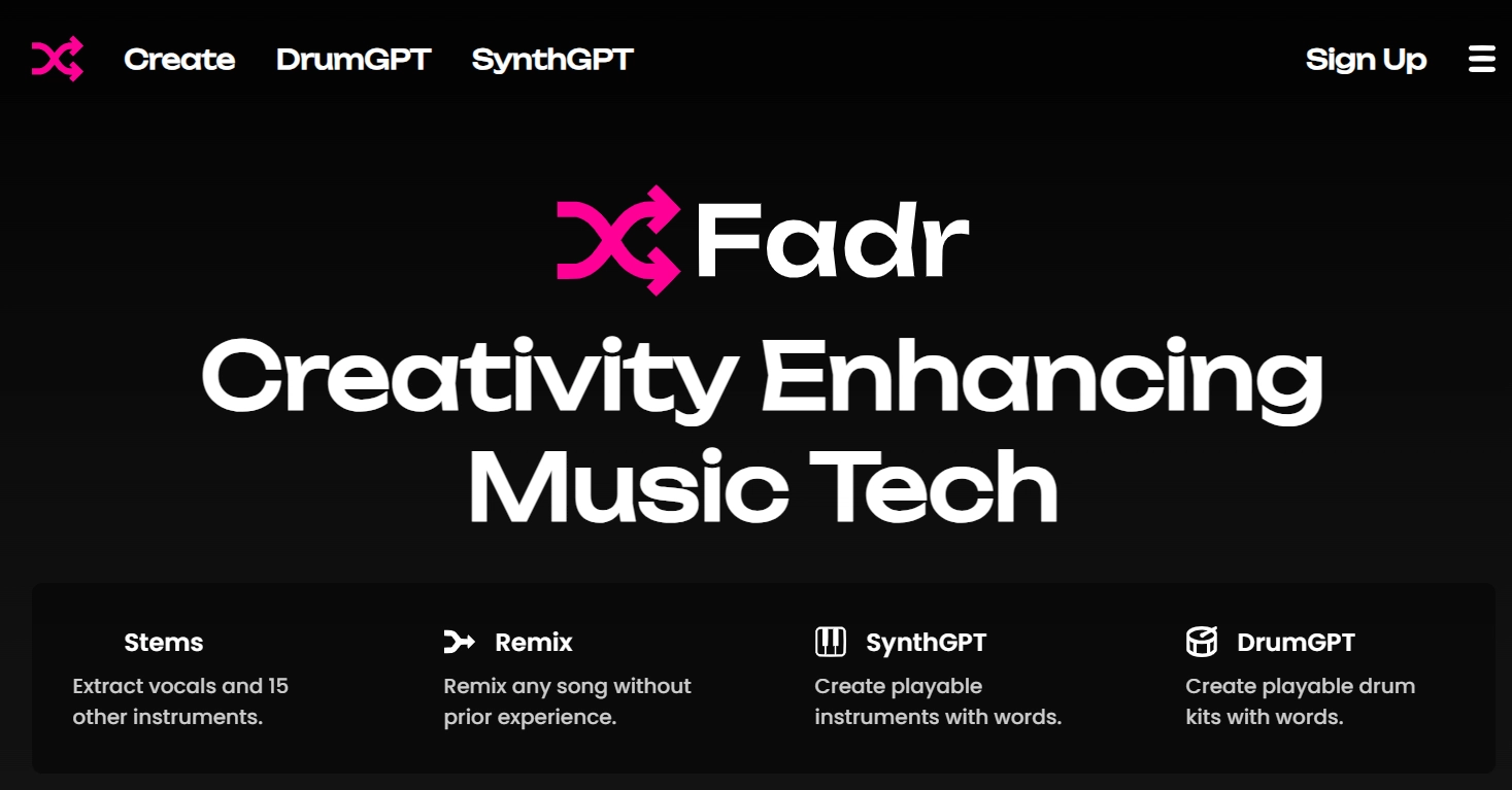 Fadr AI Music Maker Online