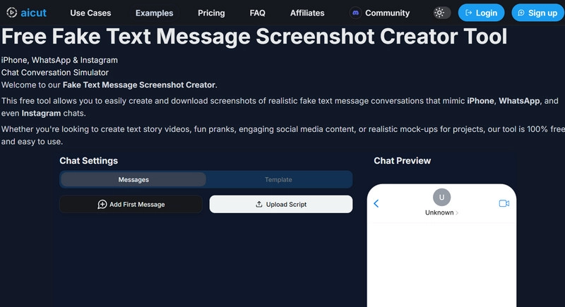 Fake Text Message Generator Aicut