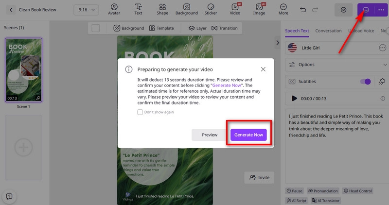 Fake Text Message Generator Vidnoz Generate