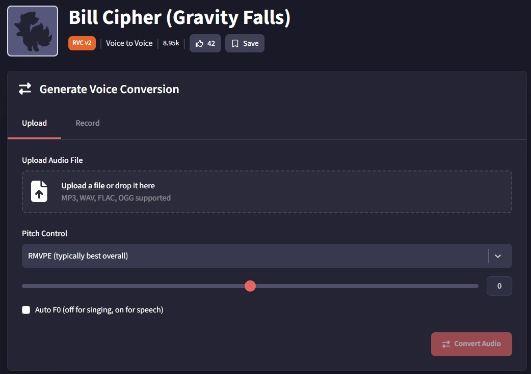 FakeYou Bill Cipher AI Voice Changer Free Online