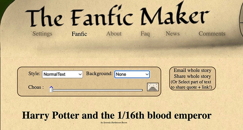 Fanfic Maker Fanfiction Generator AI