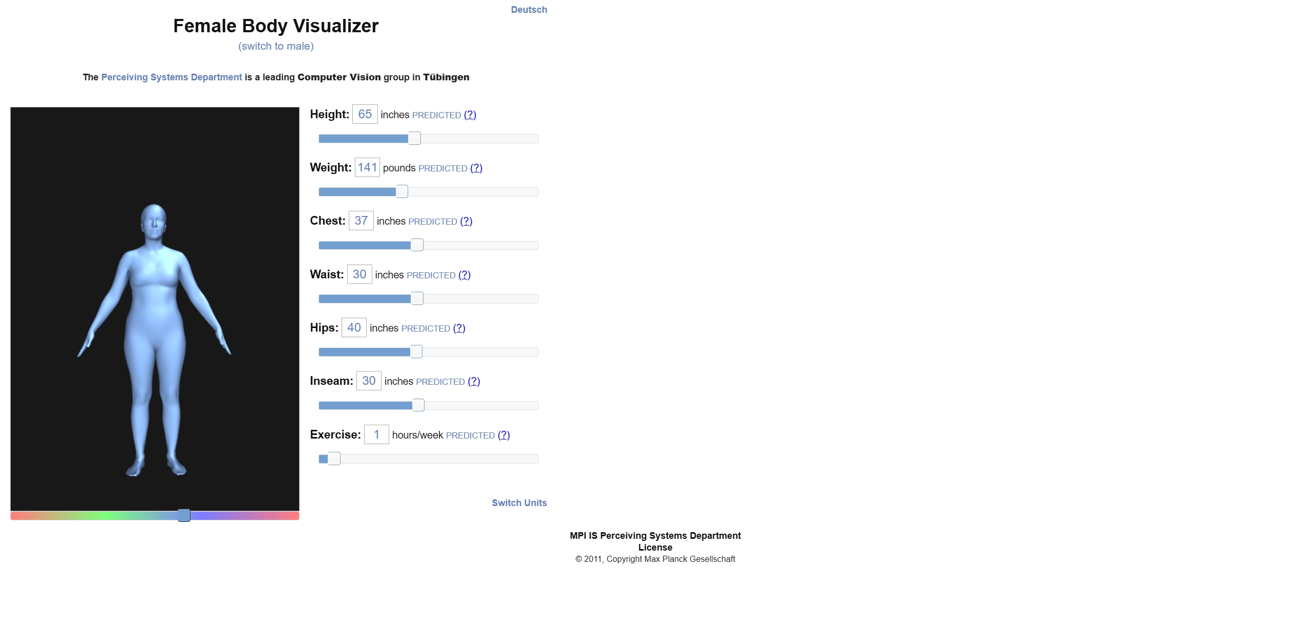 Female Body Visualizer True Mpg DE