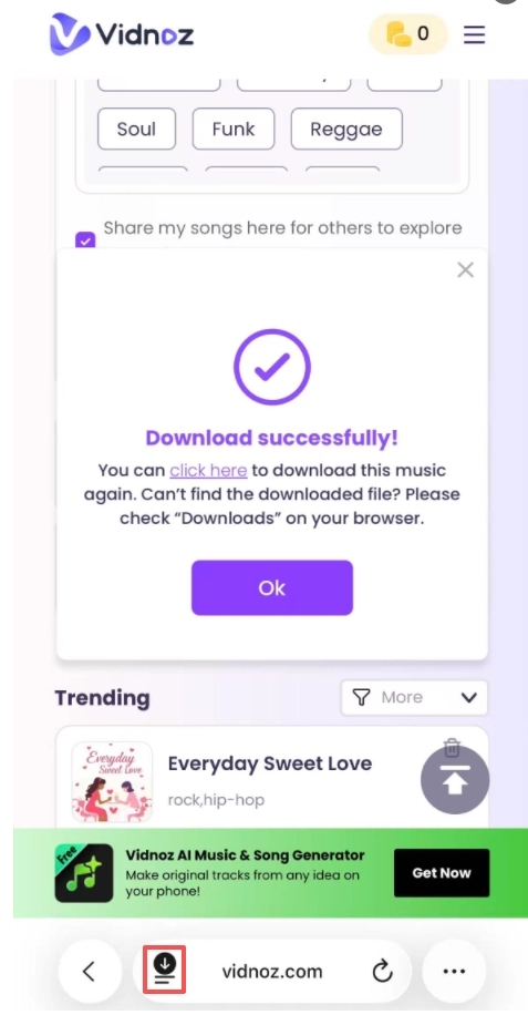 Find the Music Downloaded from Vidnoz on iOS - 2