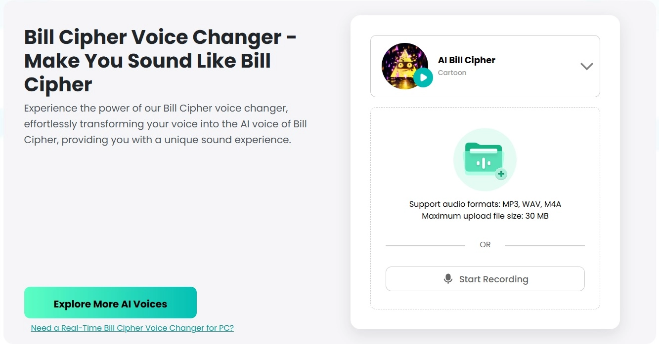 FineShare Bill Cipher AI Voice Changing Effect
