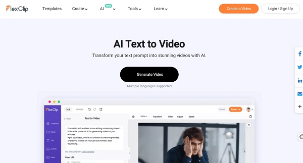 Text to Video AI Generator - FlexClip