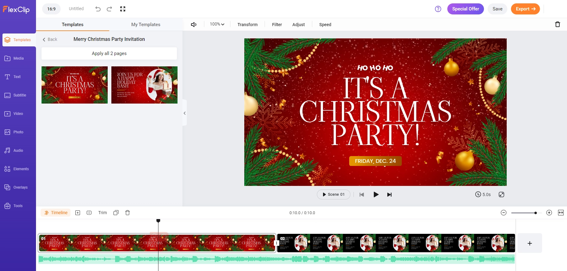 Christmas Video Maker - FlexClip