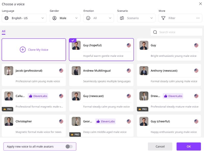 Fliki AI Alternative Vidnoz Add Script and Voice