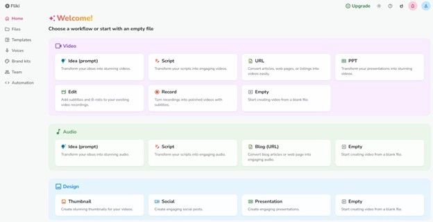 Fliki AI Tool for Content Creation