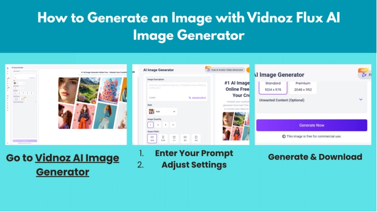 Flux AI Image Generator Vidnoz Step