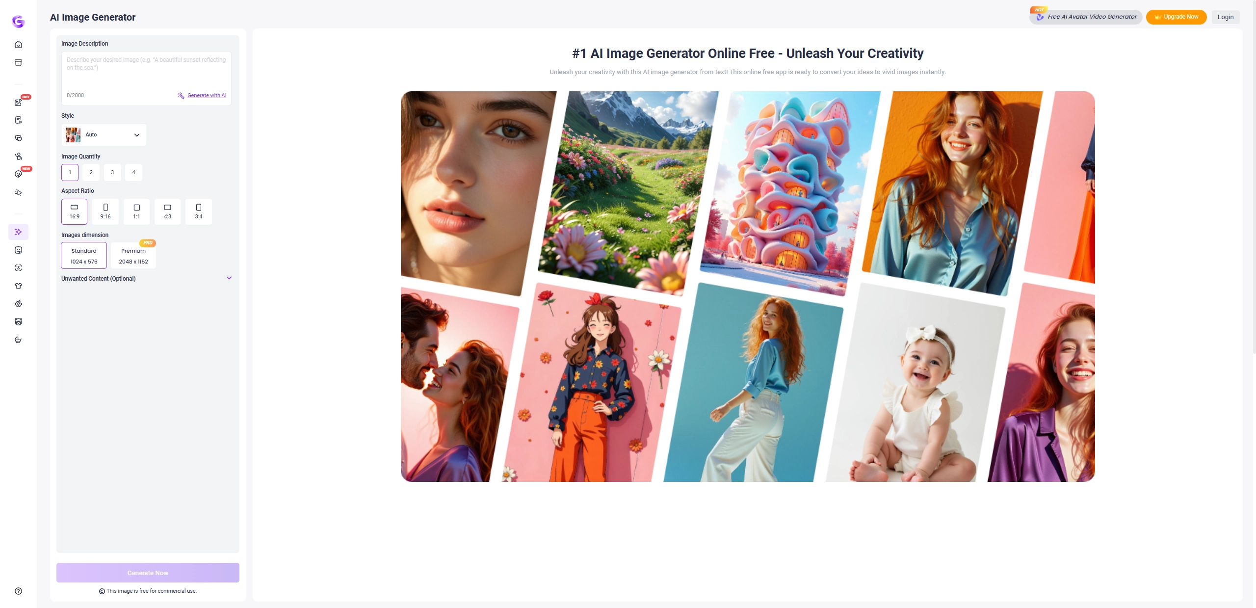 Flux AI Image Generator Vidnoz