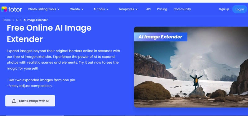 Fotor AI Autocomplete Photo Online