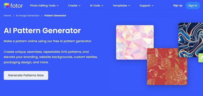 Fotor AI Pattern Generator