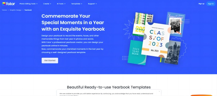 Fotor Free Yearbook Creator with Templates