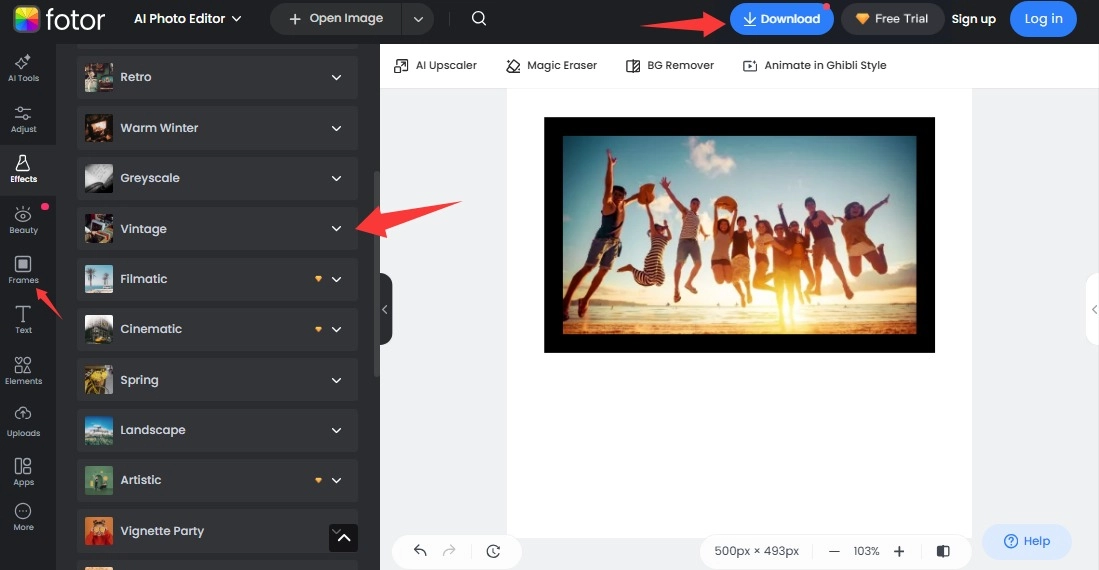 Fotor Make Picture Look Like a Polaroid