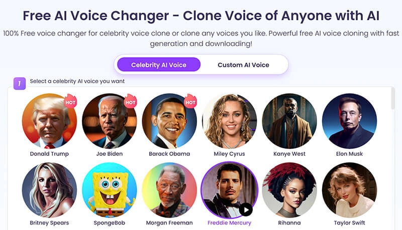 Freddie Mercury AI Voice Vidnoz Voice Changer
